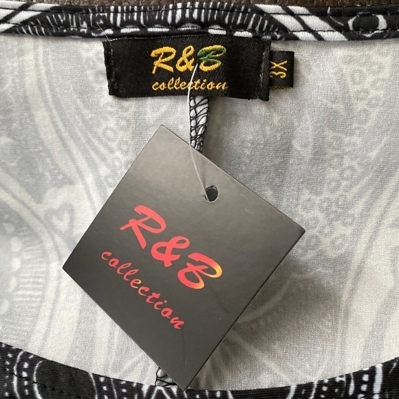 R & B Collection‎ Abstract Pullover Dress Sz.3X NWT - Picture 10 of 12